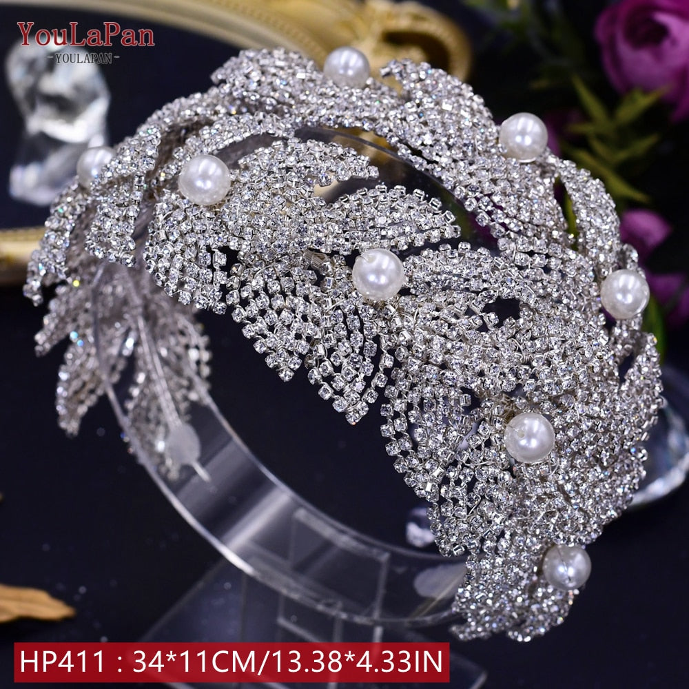 Luxury Rhinestone Crowns and Hair Jewelry for Weddings or Parties