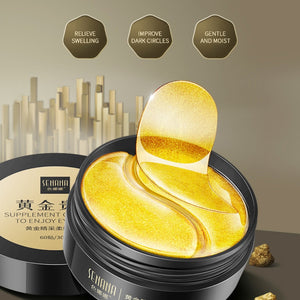 Gold Caviar, Black Pearl, Seaweed, and Natural Moisturizing Crystal Collagen Eye Mask