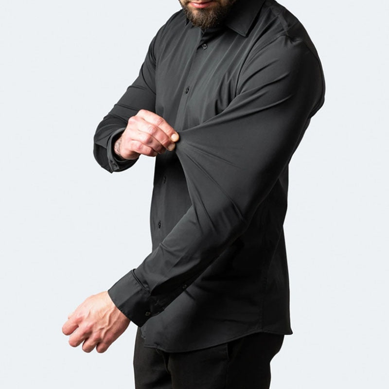 Stretch non-iron men's shirt