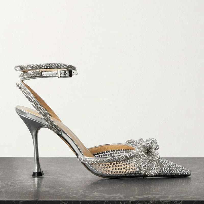 Clear Crystalized Metallic Pumps