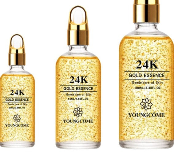 24K Gold Face Serum  &  Moisturizing Rice Serum - Glam Anti Age