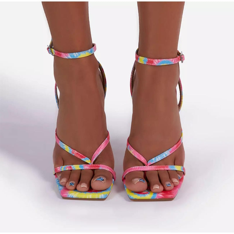 Multi-Colored Chunky Platform Heel – Vidia's Closet