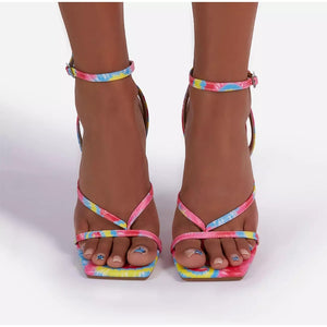 Strappy Rainbow Stiletto Sandal