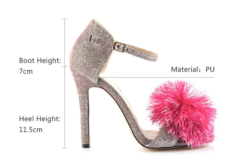 Pandora: Taupe Glitter - Comfortable Glitter High Heels | Sole Bliss